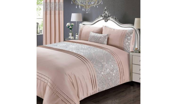 Rapport Charleston Blush Pink Duvet Cover Set - Double