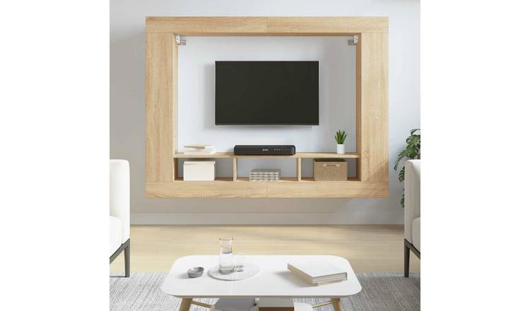 Walplus Engineered Wood TV Cabinet - Light Oak - 152 x 22 x 113 cm