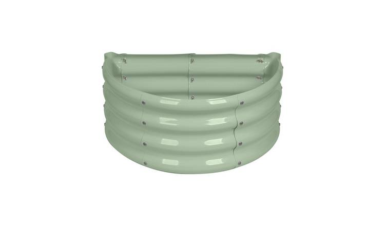 Harbour Housewares Semicircular Raised Garden Bed 60cm x 30cm - Green