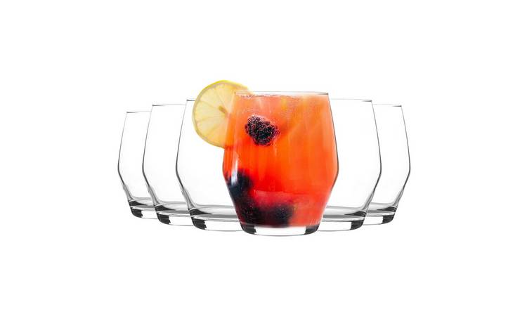 LAV Ella Whisky Glasses - 370ml - Clear - Pack of 6
