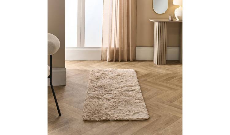 OHS Soft Fluffy Fleece Rug Runner - 60 x 150cm - Stone