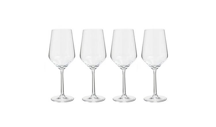Orsina Ada Set of 4 Crystal Wine Glasses – Clear