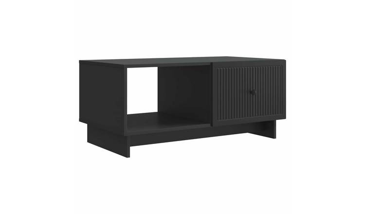 Walplus 1 Drawer Coffee Table - Black - 90 x 50 x 40 cm