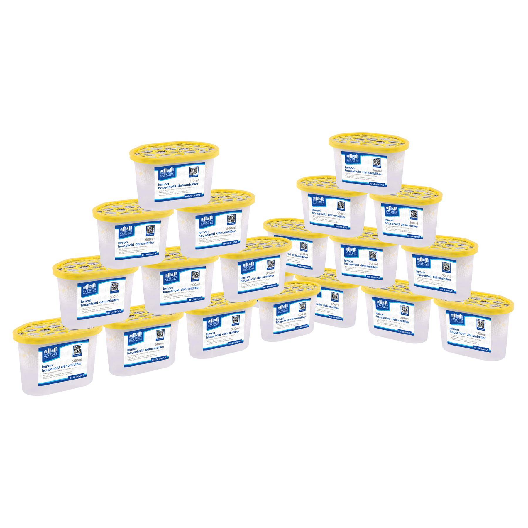 Harbour Housewares Interior Dehumidifiers - Lemon - Pack of 20 - 500ml - Image 1