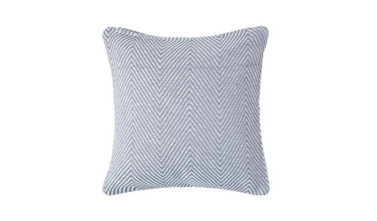 Homescapes Grey Halden Cotton Chevron Cushion Cover - 60 x 60 cm