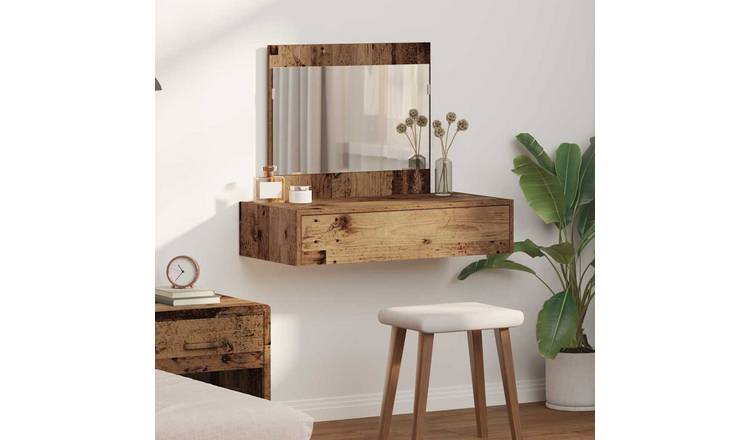 Walplus Engineered Wood Dressing Table - Brown - 83 x 40 x 70 cm