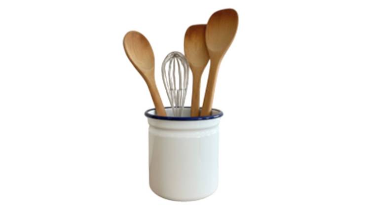 Falcon Enamel Cutlery Holder - White
