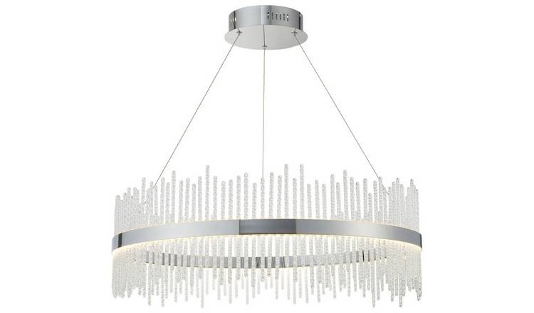 Loops Direct LED Hanging Ceiling Pendant Light - Chrome