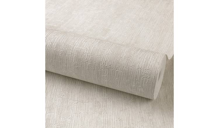 Grandeco Boutique Aspen Bark Texture Embossed Wallpaper - Light Grey