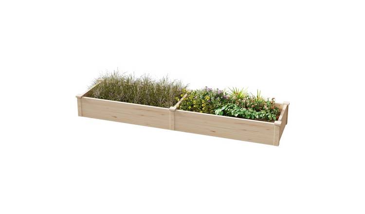 Greenera Wooden Raised Garden Bed Elevated Planter Box - 238 x 57.8 x 25cm