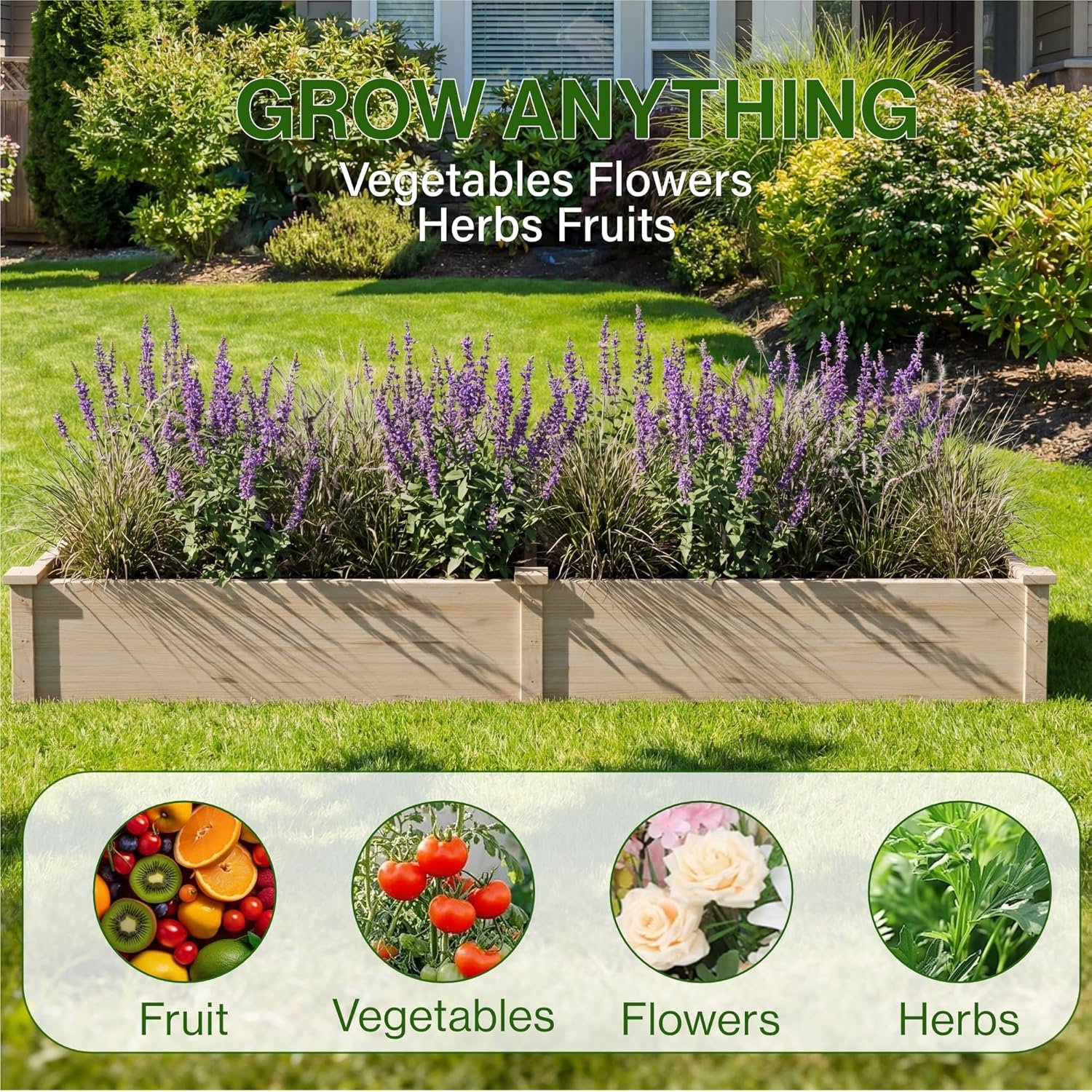 Greenera Raised Garden Bed 238x57.8x25cm - Image 4