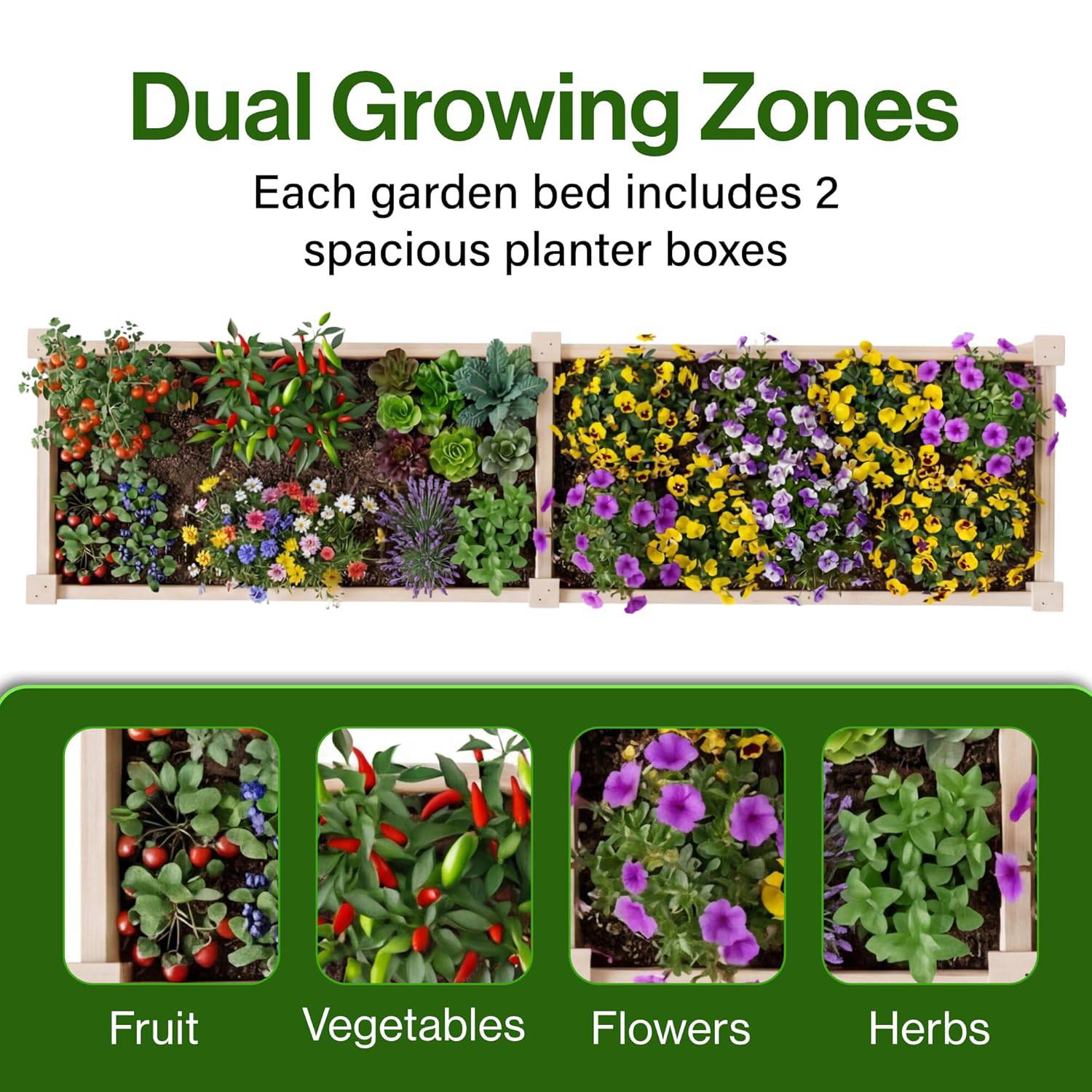 Greenera Raised Garden Bed 238x57.8x25cm - Image 6