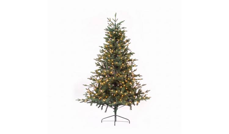 Dellonda 6ft Pre-Lit Christmas Tree with 270 Warm LED Lights - Green