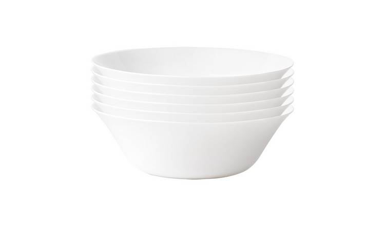 Bormioli Rocco White Moon Glass Serving Bowls - Pack of 6