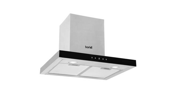 Baridi 60cm T-Shape Chimney Cooker Hood - Stainless Steel