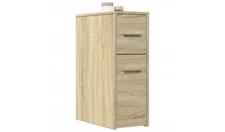 Walplus Engineered Wood Cupboard - Light Oak - 22 x 44 x 61.5 cm