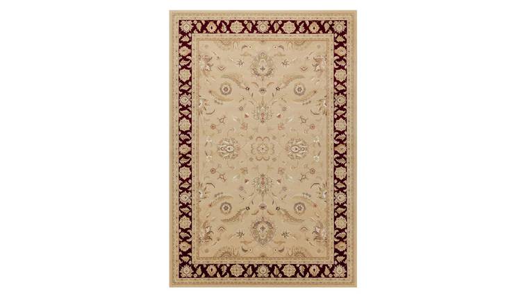 Mega Flooring White Traditional Bordered Rug - 80 x 160cm