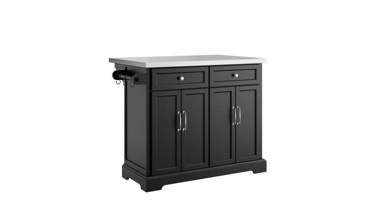 SoBuy 2 Drawer 4 Door Kitchen Island - Black