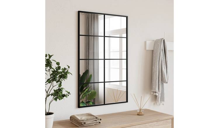 Walplus Iron Wall Mirror - Black - 50 x 80 cm