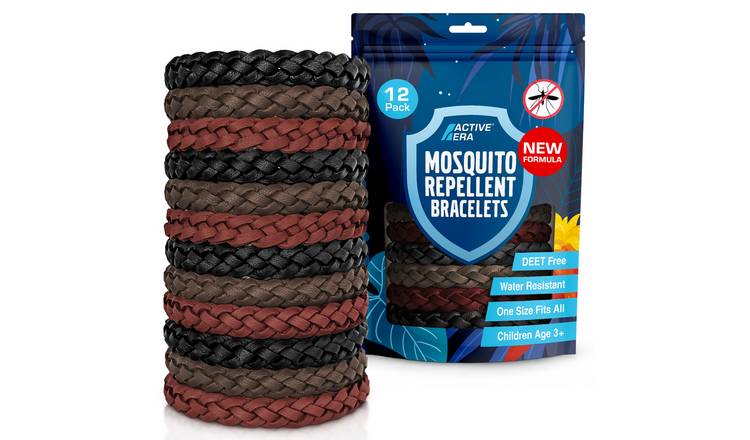 Active Era Adventure Mosquito Repellent Bands - 12 Pack - Black and Brown