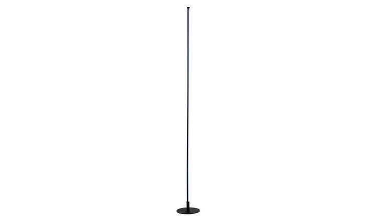 Happy Homewares Black Sleek Stick LED Standard in Matt Black Floor Lamp - 18cm