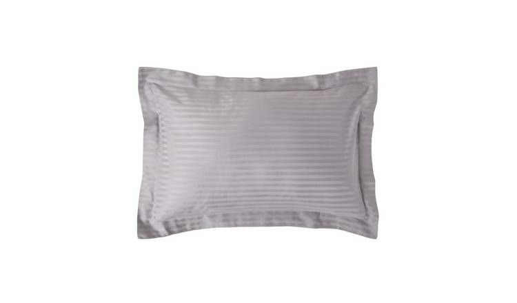 Homescapes Egyptian Cotton Satin Stripe Oxford Pillowcase - Grey