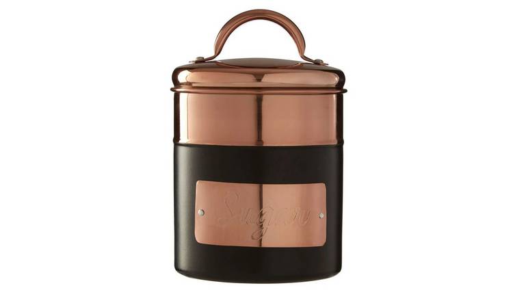 Orsina Prescott Charcoal And Copper Tea Canister