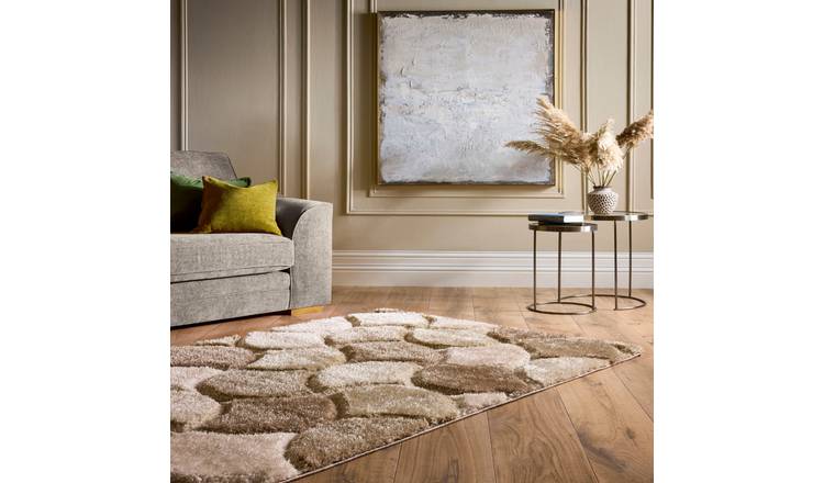 Mega Flooring Brown Modern Geometric Rug - 160 x 230cm