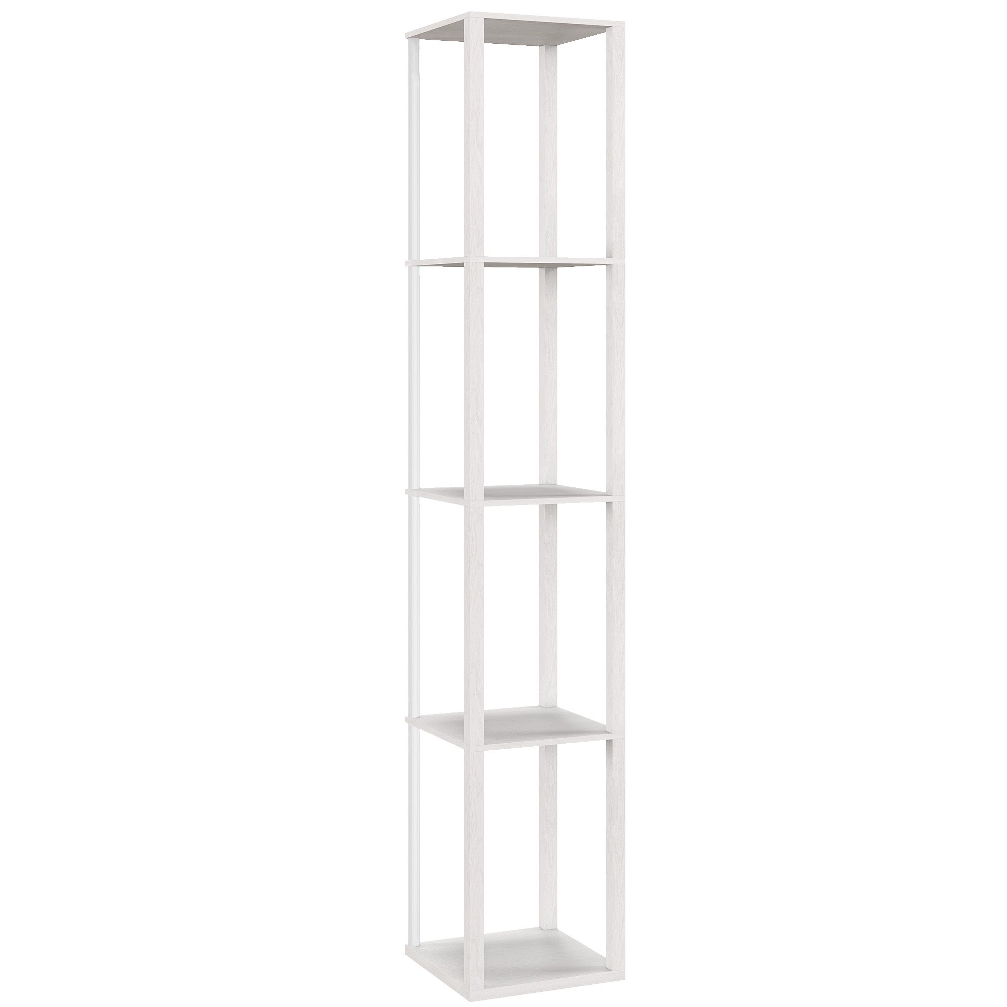 HOMCOM RGB LED Dimmable Shelf Floor Lamp - White - Image 2