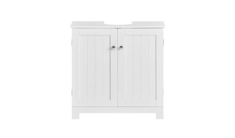 SoBuy 2 Door 1 Shelf Under Sink Unit Bathroom Storage Cabinet- White