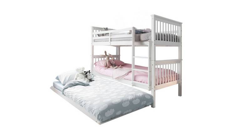 Noa & Nani Brighton Bunk Bed With Spacesaver Pullout Trundle - White