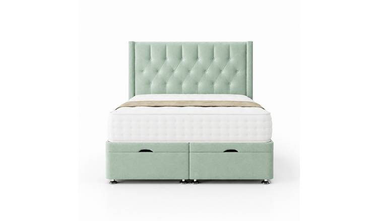 Comfy Deluxe  Miami Wing 3ft Single  End Lift Ottoman Bed Set - Duck Egg