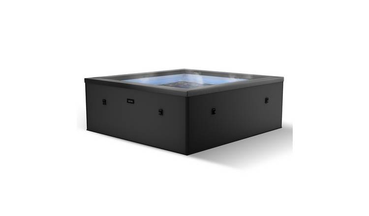 Wave Garda 4-Person Eco Foam Hot Tub with Integrated Heater - Charcoal Black