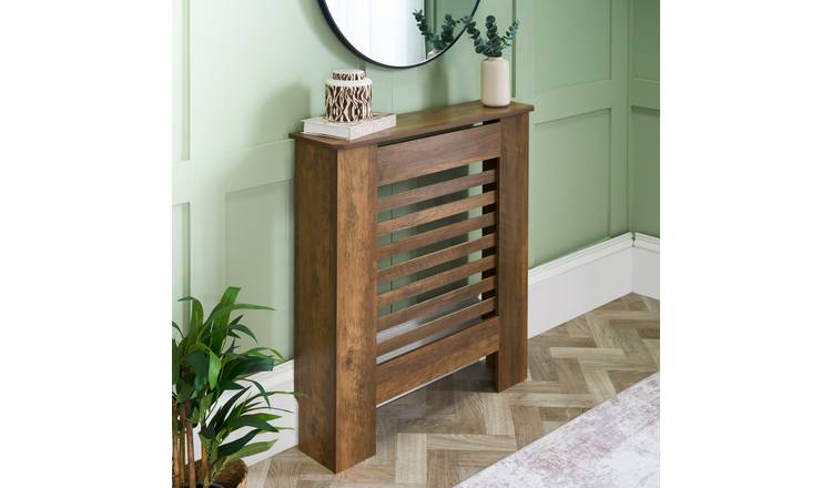 OHS Engineered Wood Radiator Cover - Medium Wood - Small