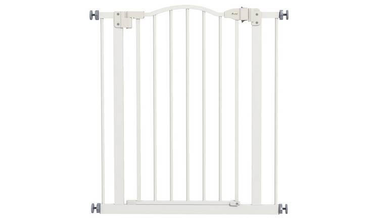 PawHut No-Drill Pressure Fit Auto Close Dog Stair Gate - 74-80cm - White