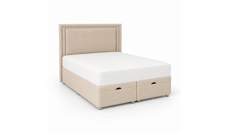 Comfy Deluxe Rome 4ft Small Double  Ottoman End Lift  Bed Set - Cream