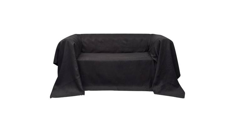 Walplus Micro-suede Couch Slipcover - Anthracite - 270 x 350 cm