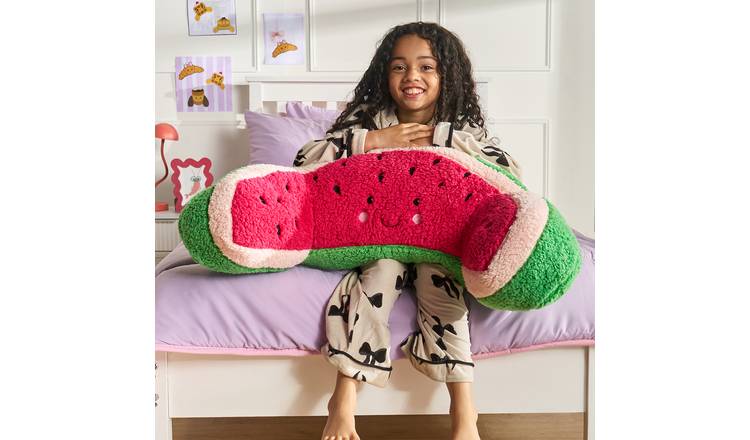 OHS Walter The Watermelon Cuddle Cushion - Green