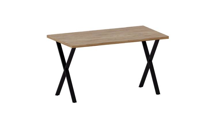 Vida Designs Gaming Desk With X Shape Legs - Oak