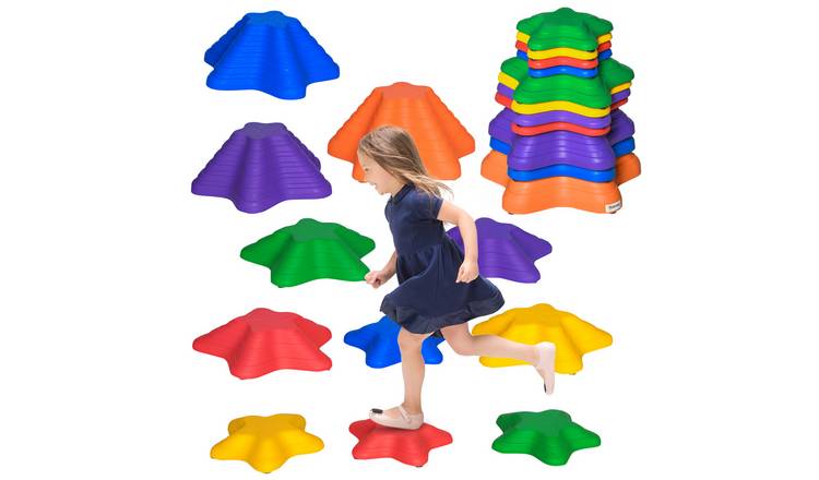 Outsunny 11 Piece Kids Starfish NonSlip Stackable Stepping Stones - Multicolour