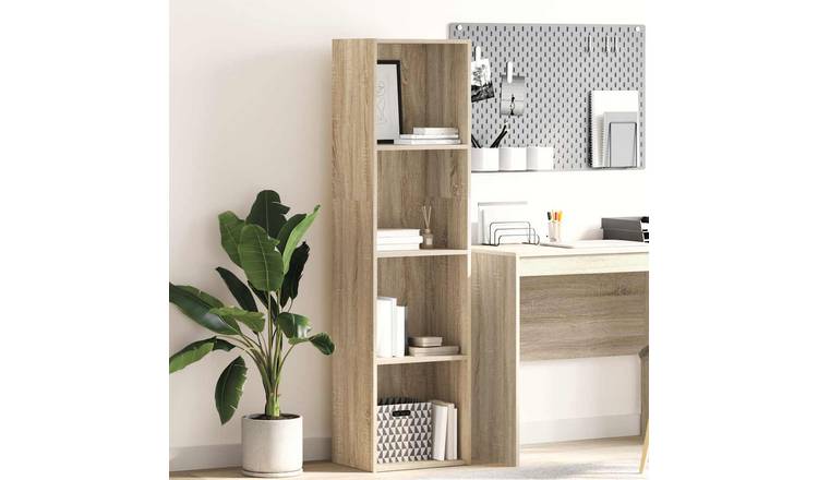 Walplus Engineered Wood Bookcase - Light Oak - 40 x 30 x 152 cm