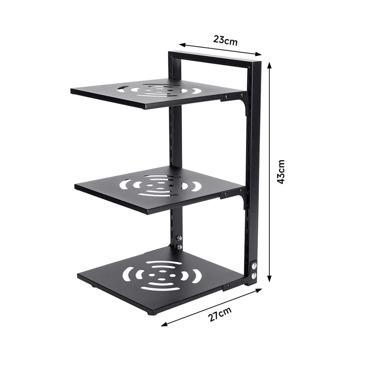 Living and Home 3-Tier Adjustable Kitchen Pot Rack - Black - Image 4