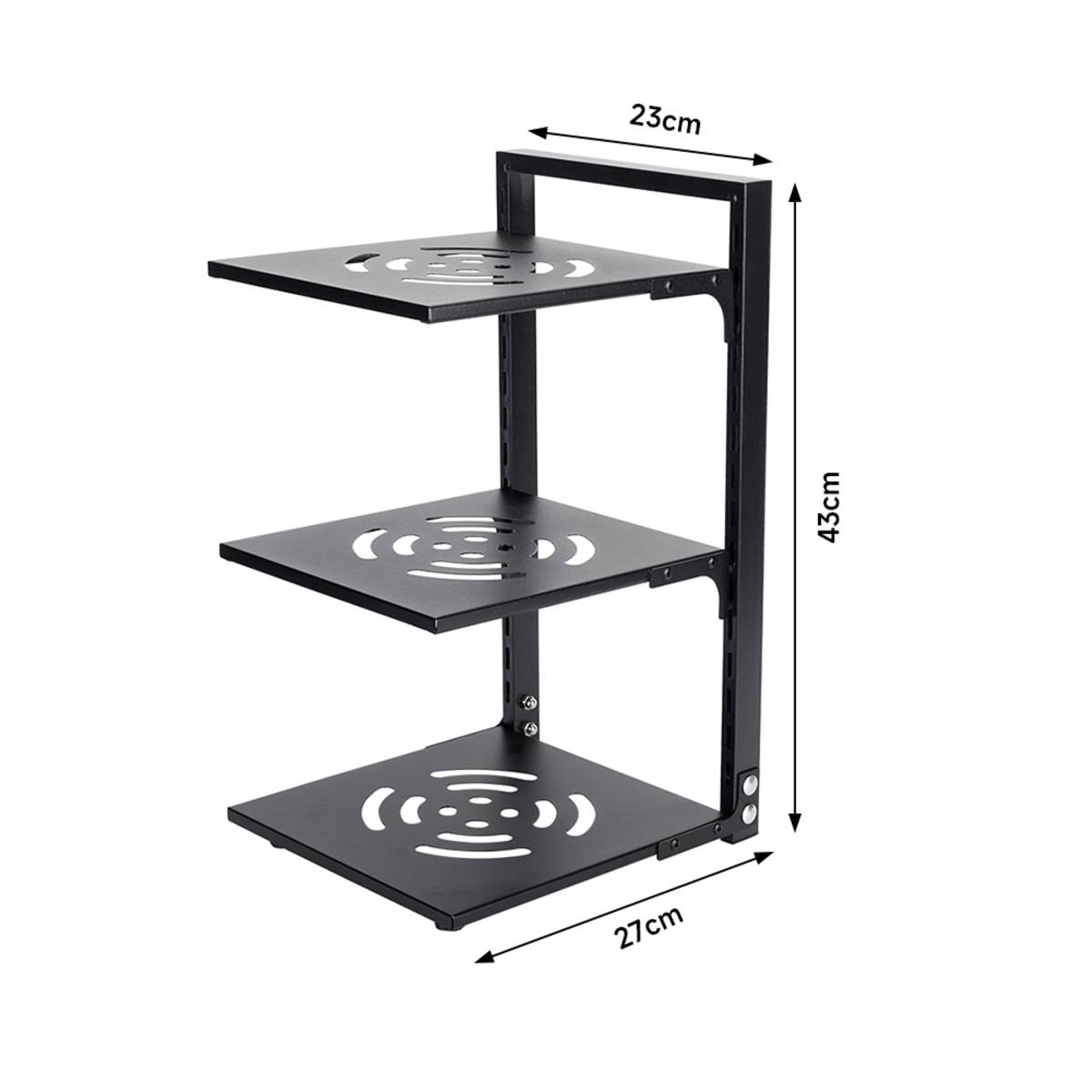 Living and Home 3-Tier Adjustable Kitchen Pot Rack - Black - Image 4