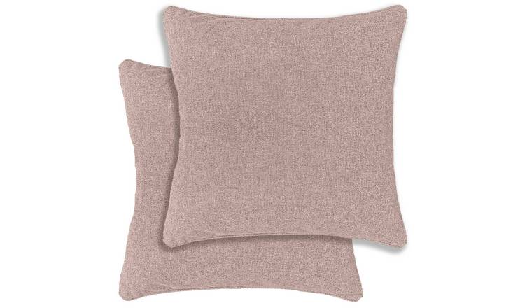 Enhanced Living Austin/Dallas Textured Cushion Covers - 43 x 43cm - Blush