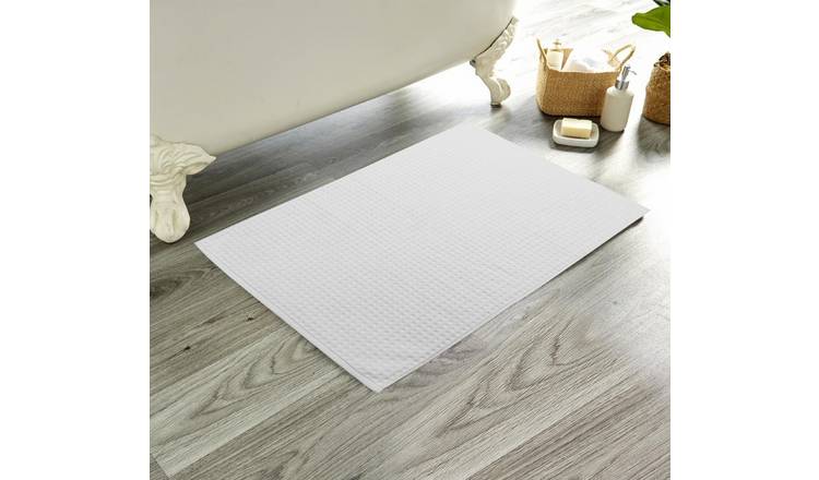 New Edge Blinds Luxe Deep Cotton Pile Bath Mat - 80cm x 50cm - Silver