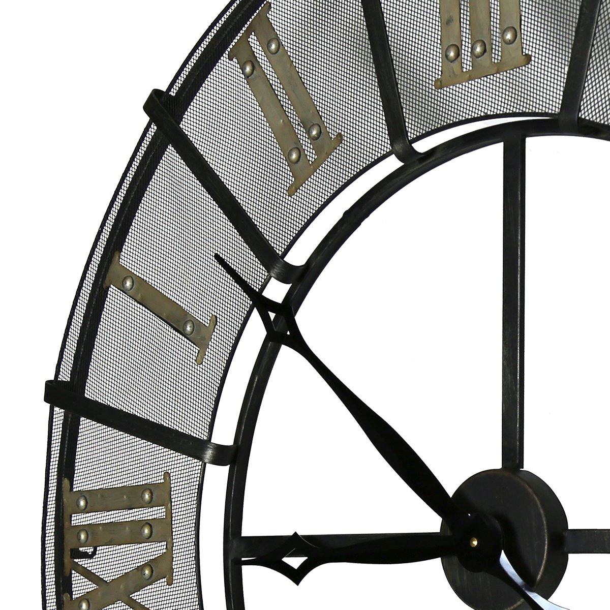 Charles Bentley Wrought Iron Outdoor Garden Metal Clock - Black - Image 4