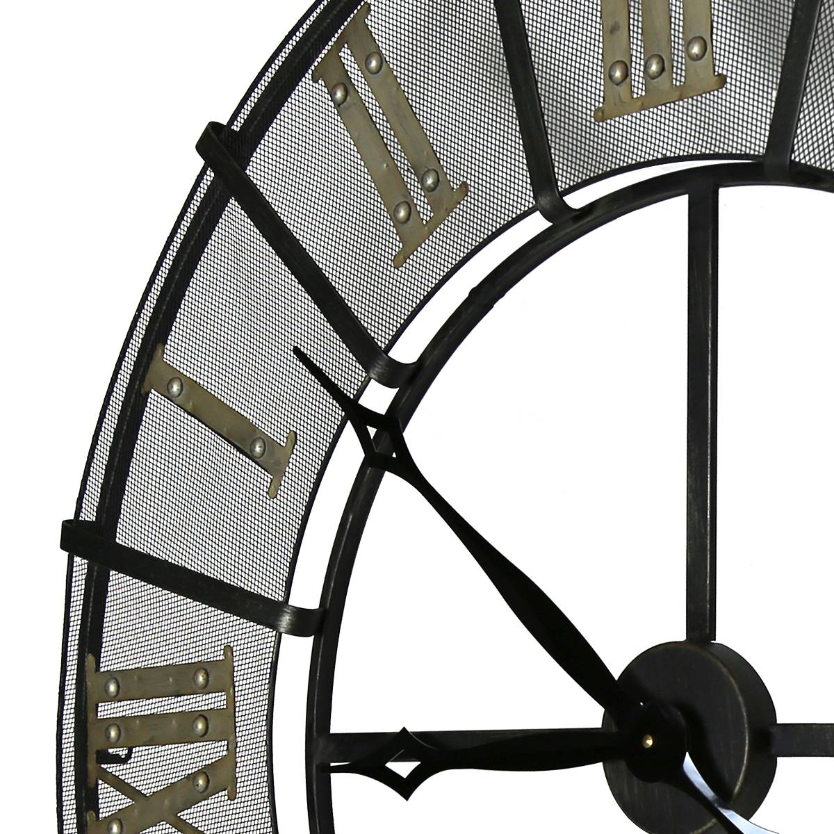 Charles Bentley Wrought Iron Outdoor Garden Metal Clock - Black - Image 4