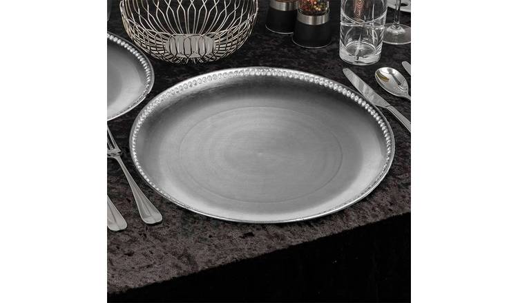 Orsina Radiance Decorative Charger Plate - Silver