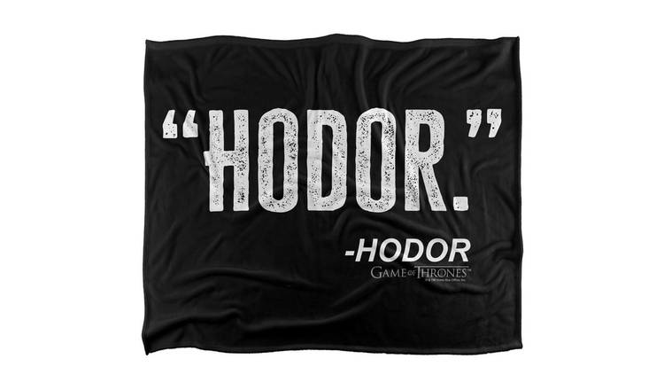 Game Of Thrones Hodor Quote Soft Touch Blanket - 127cm x 152cm