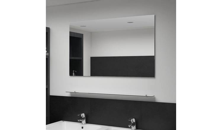 Walplus Tempered Glass Wall Mirror - Silver - 100 x 60 cm
